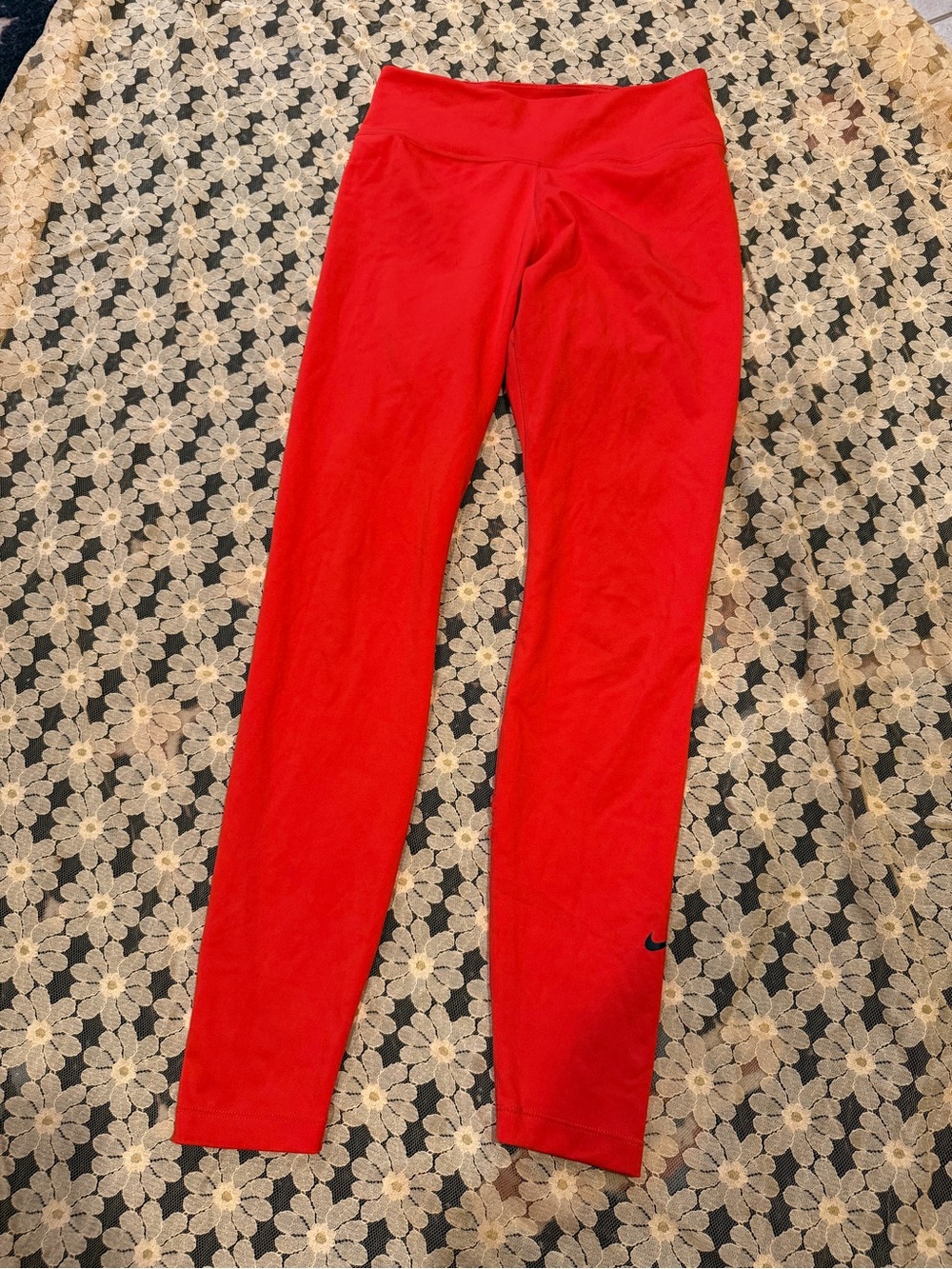 Nike Dri Fit Red Leggings